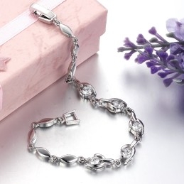 Pulsera De Titanio Con Baño De Platino Para Mujer, Fácil De Usar