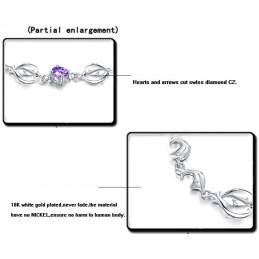 Pulsera De Titanio Con Baño De Platino Y Forma De Delfín Femenino De Calidad.