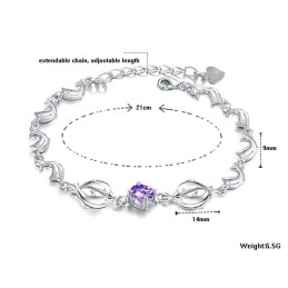 Pulsera De Titanio Con Baño De Platino Y Forma De Delfín Femenino De Calidad.