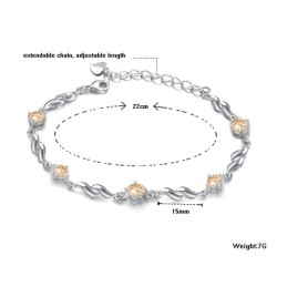 Pulsera De Titanio Con Baño De Platino Morado Y Diamantes Para Mujer, Con Garantía De Calidad Y Cantidad.