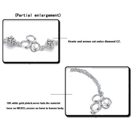 Pulsera De Titanio Con Baño De Platino Y Cristal Morado De Calidad Superior Para Mujer