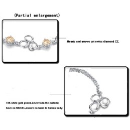 Pulsera De Titanio Con Baño De Platino Y Cristal Morado De Calidad Superior Para Mujer