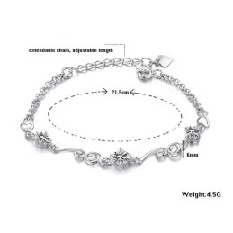 Pulsera De Titanio Con Baño De Platino Morado Y Diamantes De Alta Calidad Para Mujer.