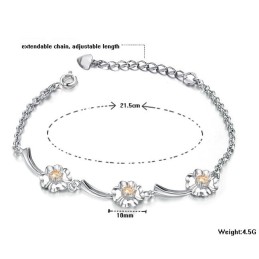 Pulsera De Titanio Con Baño De Platino Para Mujer, Con Calidad Y Cantidad Garantizadas