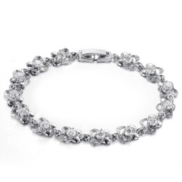 Pulsera De Titanio Con Baño De Platino Para Mujer Con Amplia Variedad