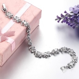 Pulsera De Titanio Con Baño De Platino Para Mujer Con Amplia Variedad