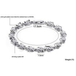 Pulsera De Titanio Con Baño De Platino Para Mujer Con Amplia Variedad