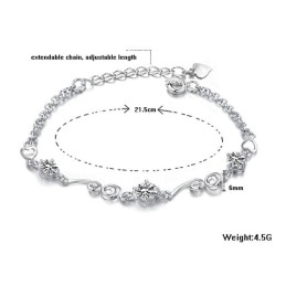 Pulsera De Titanio Con Baño De Platino Y Diamantes De Imitación Para Mujer, Con Garantía De Calidad Y Cantidad.