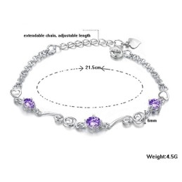 Pulsera De Titanio Con Baño De Platino Y Diamantes De Imitación Para Mujer, Con Garantía De Calidad Y Cantidad.