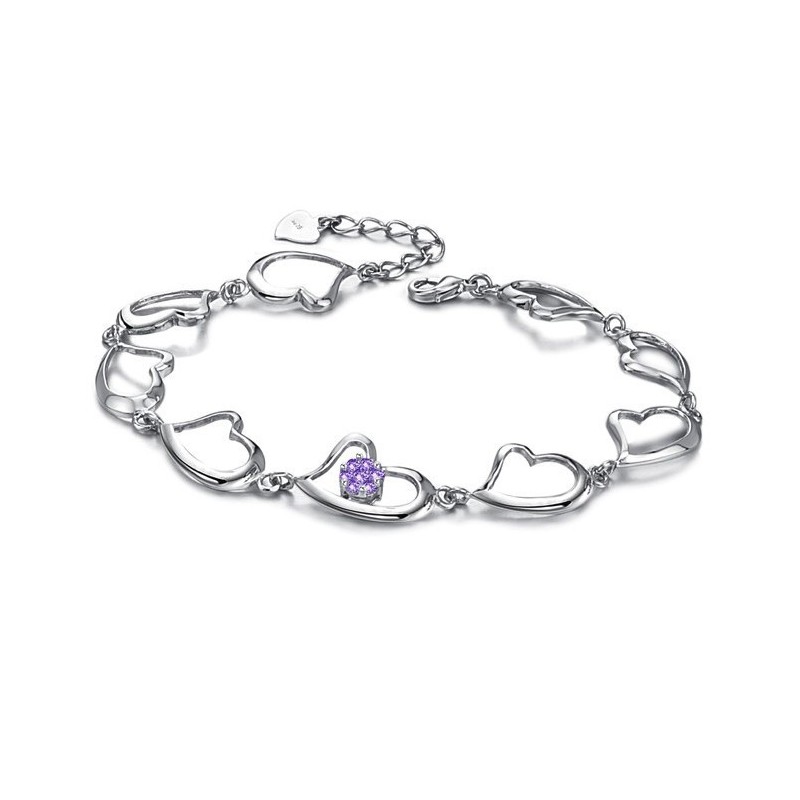 Pulsera De Titanio Con Baño De Platino Y Diamantes De Alta Calidad Para Mujer. Pulsera De Titanio Con Baño De Platino Y Diamantes De Alta Calidad Para Mujer.