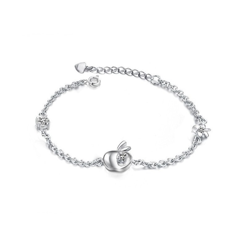 Pulsera De Titanio Con Baño De Platino Hueco Y Diamantes De Imitación Para Mujer. Pulsera De Titanio Con Baño De Platino Hueco Y Diamantes De Imitación Para Mujer.