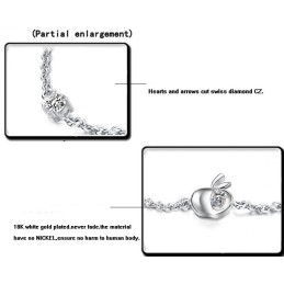 Pulsera De Titanio Con Baño De Platino Hueco Y Diamantes De Imitación Para Mujer.
