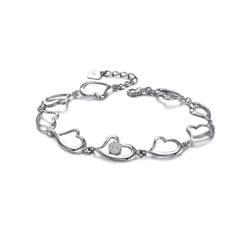 Pulsera De Titanio Con Baño De Platino Y Diamantes Para Mujer, Calidad Y Cantidad Garantizadas