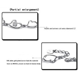 Pulsera De Titanio Con Baño De Platino Y Diamantes Para Mujer, Calidad Y Cantidad Garantizadas