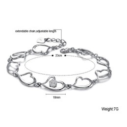 Pulsera De Titanio Con Baño De Platino Y Diamantes Para Mujer, Calidad Y Cantidad Garantizadas