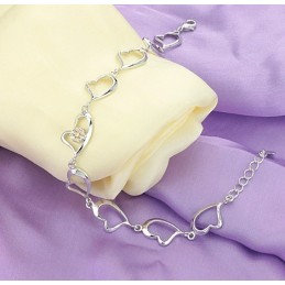 Pulsera De Titanio Con Baño De Platino Y Diamantes De Imitación, De Renombre Mundial.