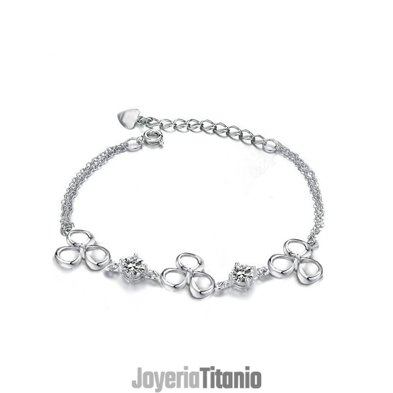 Pulsera De Titanio Con Baño De Platino Resistente A La Decoloración Para Mujer De Gran Variedad Pulsera De Titanio Con Baño De Platino Resistente A La Decoloración Para Mujer De Gran Variedad