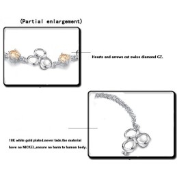 Pulsera De Titanio Con Baño De Platino Resistente A La Decoloración Para Mujer De Gran Variedad