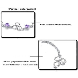 Pulsera De Titanio Con Baño De Platino Resistente A La Decoloración Para Mujer De Gran Variedad