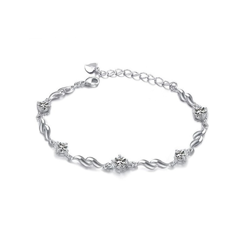 Pulsera De Titanio Con Baño De Platino Para Mujer, De Gran Reputación Y Fiabilidad.