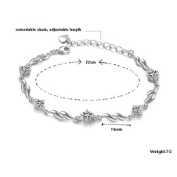 Pulsera De Titanio Con Baño De Platino Para Mujer, De Gran Reputación Y Fiabilidad.
