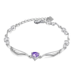Pulsera De Titanio Con Baño De Platino Para Mujer De Excelente Calidad
