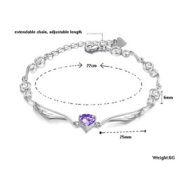 Pulsera De Titanio Con Baño De Platino Para Mujer De Excelente Calidad