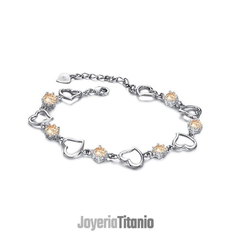 Pulsera De Titanio Con Baño De Platino Y Diamantes, La Reina De La Calidad. Pulsera De Titanio Con Baño De Platino Y Diamantes, La Reina De La Calidad.