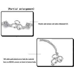Pulsera De Titanio Con Baño De Platino Y Diamantes Para Mujer, Con Garantía De Calidad Y Cantidad.