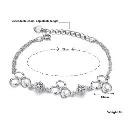Pulsera De Titanio Con Baño De Platino Y Diamantes Para Mujer, Con Garantía De Calidad Y Cantidad.