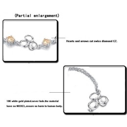 Pulsera De Titanio Con Baño De Platino Y Diamantes Para Mujer, Con Garantía De Calidad Y Cantidad.