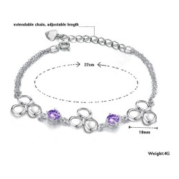 Pulsera De Titanio Con Baño De Platino Y Diamantes Para Mujer, Con Garantía De Calidad Y Cantidad.