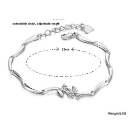 Pulsera De Titanio Con Baño De Platino Y Diamantes Para Mujer De Renombre Mundial
