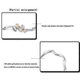 Pulsera De Titanio Con Baño De Platino Y Diamantes Para Mujer De Renombre Mundial