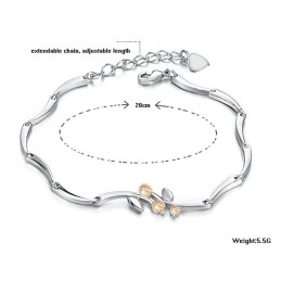Pulsera De Titanio Con Baño De Platino Y Diamantes Para Mujer De Renombre Mundial