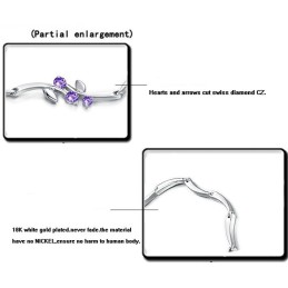 Pulsera De Titanio Con Baño De Platino Y Diamantes Para Mujer De Renombre Mundial