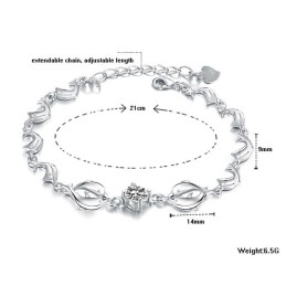 Pulsera De Titanio Con Baño De Platino Y Diamantes, Duradera Y Con Forma De Delfín Para Mujer.