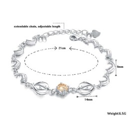 Pulsera De Titanio Con Baño De Platino Y Diamantes, Duradera Y Con Forma De Delfín Para Mujer.