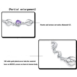 Pulsera De Titanio Con Baño De Platino Y Diamantes, Duradera Y Con Forma De Delfín Para Mujer.