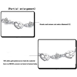 Pulsera De Titanio Con Baño De Platino Y Diamantes Para Mujer, Duradera Y De Uso Frecuente.