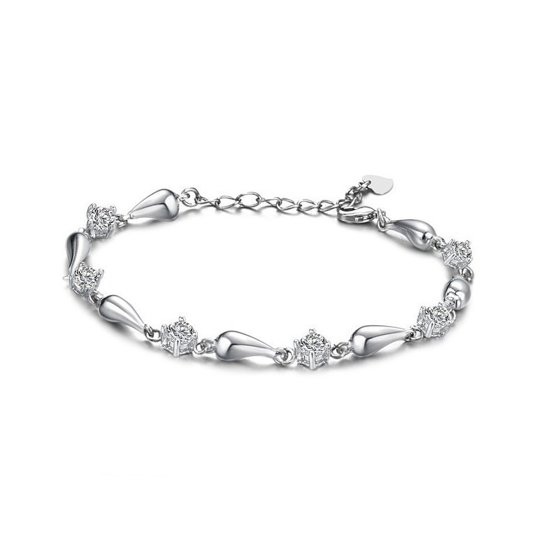 Pulsera De Titanio Con Baño De Platino Y Diamantes Para Mujer, Con Garantía De Calidad Y Cantidad. Pulsera De Titanio Con Baño De Platino Y Diamantes Para Mujer, Con Garantía De Calidad Y Cantidad.