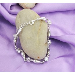 Pulsera De Titanio Con Baño De Platino Y Diamantes Para Mujer, Con Garantía De Calidad Y Cantidad.