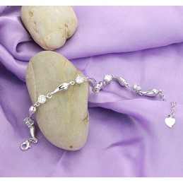 Pulsera De Titanio Con Baño De Platino Y Diamantes Para Mujer, Con Garantía De Calidad Y Cantidad.