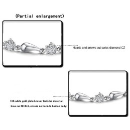 Pulsera De Titanio Con Baño De Platino Y Diamantes Para Mujer, Con Garantía De Calidad Y Cantidad.