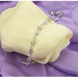 Pulsera De Titanio Con Baño De Platino Y Diamantes Para Mujer, Con Especificaciones Completas.
