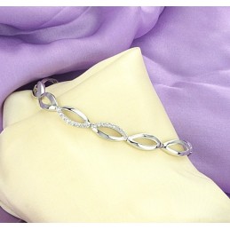 Pulsera De Titanio Con Baño De Platino Y Diamantes Para Mujer, La Reina De La Calidad