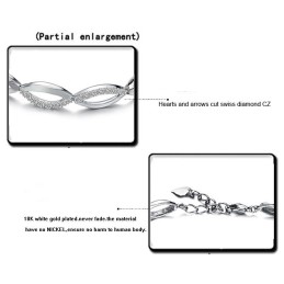 Pulsera De Titanio Con Baño De Platino Y Diamantes Para Mujer, La Reina De La Calidad