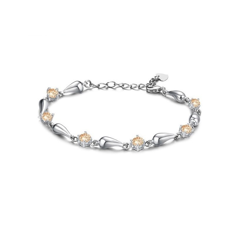 Pulsera De Titanio Con Baño De Platino Y Diamantes De Excelente Calidad Para Mujer. Pulsera De Titanio Con Baño De Platino Y Diamantes De Excelente Calidad Para Mujer.