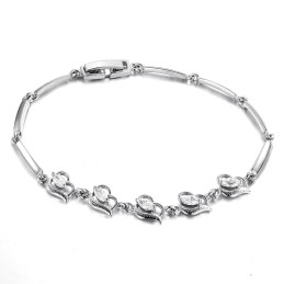 Pulsera De Titanio Con Baño De Platino Para Mujer, Muy Vendida En Todo El Mundo