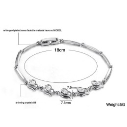 Pulsera De Titanio Con Baño De Platino Para Mujer, Muy Vendida En Todo El Mundo